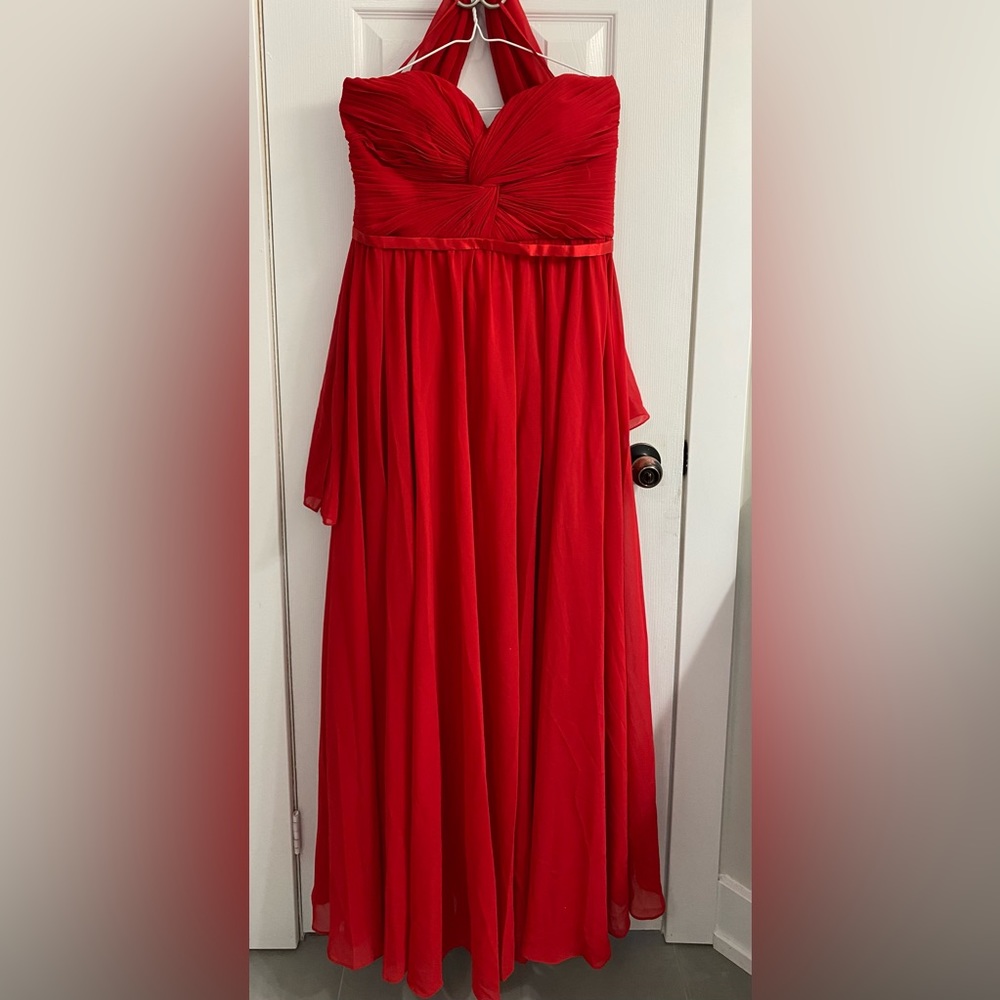 Red Maxi Prom Gown